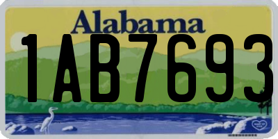 AL license plate 1AB7693