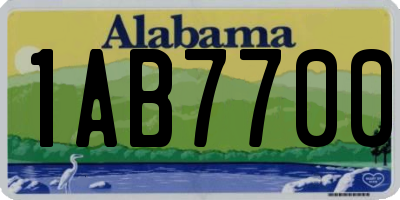 AL license plate 1AB7700