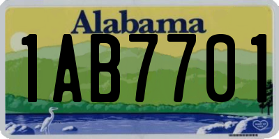 AL license plate 1AB7701