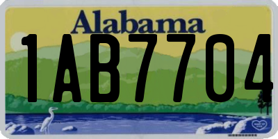 AL license plate 1AB7704