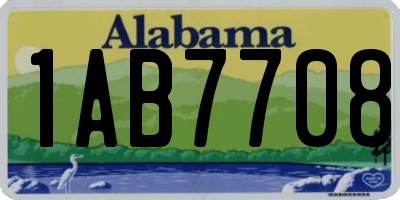 AL license plate 1AB7708