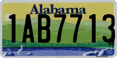 AL license plate 1AB7713