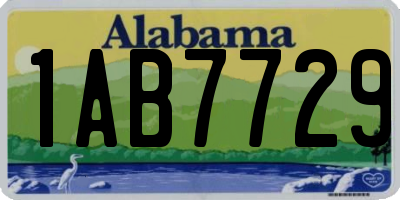 AL license plate 1AB7729