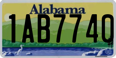 AL license plate 1AB7740