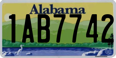 AL license plate 1AB7742