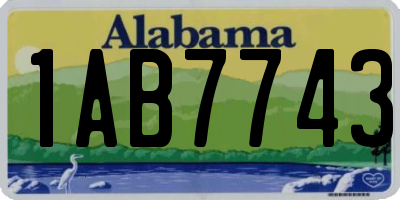 AL license plate 1AB7743