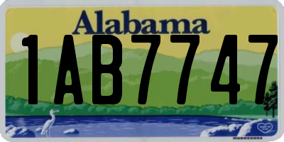 AL license plate 1AB7747