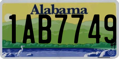 AL license plate 1AB7749