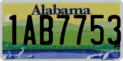 AL license plate 1AB7753