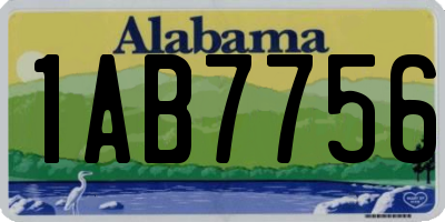 AL license plate 1AB7756