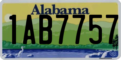 AL license plate 1AB7757