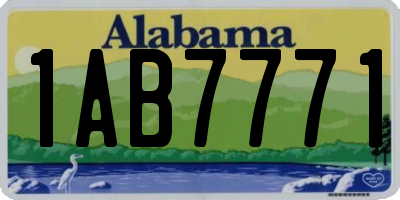 AL license plate 1AB7771