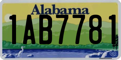 AL license plate 1AB7781