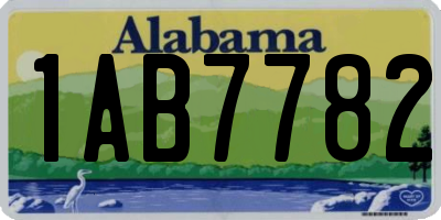 AL license plate 1AB7782