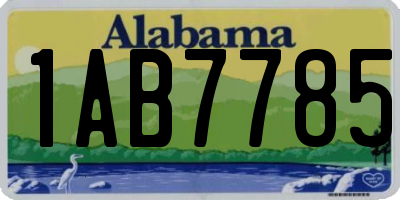 AL license plate 1AB7785