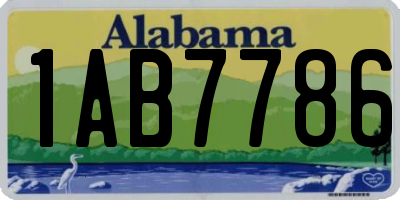 AL license plate 1AB7786