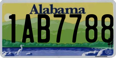 AL license plate 1AB7788