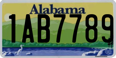 AL license plate 1AB7789