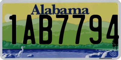 AL license plate 1AB7794