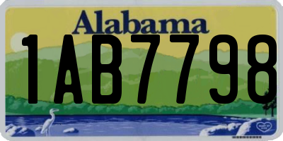 AL license plate 1AB7798