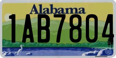 AL license plate 1AB7804