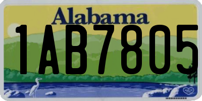 AL license plate 1AB7805