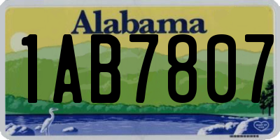 AL license plate 1AB7807