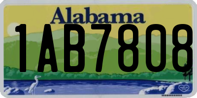 AL license plate 1AB7808