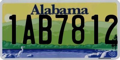 AL license plate 1AB7812