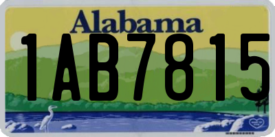 AL license plate 1AB7815