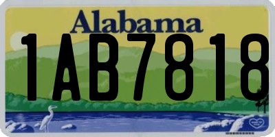 AL license plate 1AB7818