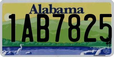 AL license plate 1AB7825