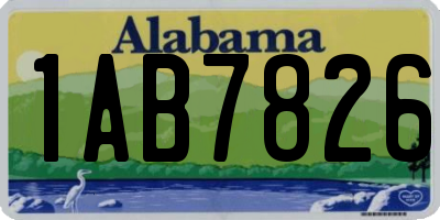 AL license plate 1AB7826