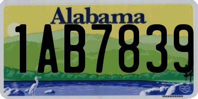 AL license plate 1AB7839