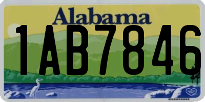 AL license plate 1AB7846