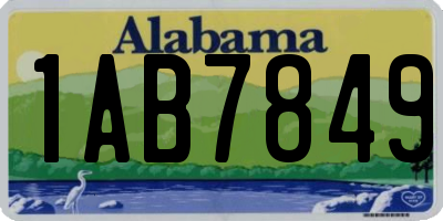 AL license plate 1AB7849