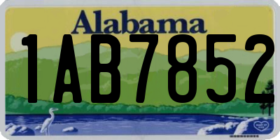 AL license plate 1AB7852