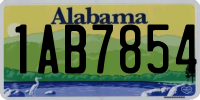 AL license plate 1AB7854