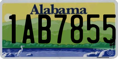 AL license plate 1AB7855