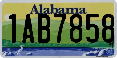 AL license plate 1AB7858