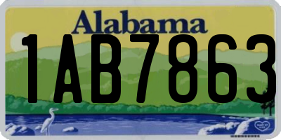 AL license plate 1AB7863