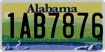 AL license plate 1AB7876