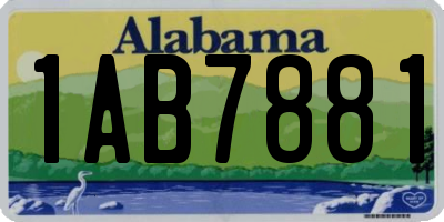 AL license plate 1AB7881