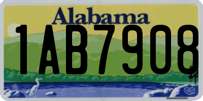 AL license plate 1AB7908