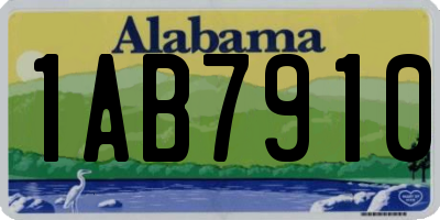 AL license plate 1AB7910
