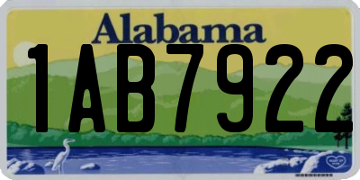 AL license plate 1AB7922