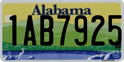 AL license plate 1AB7925