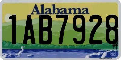 AL license plate 1AB7928