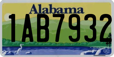 AL license plate 1AB7932