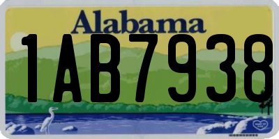 AL license plate 1AB7938